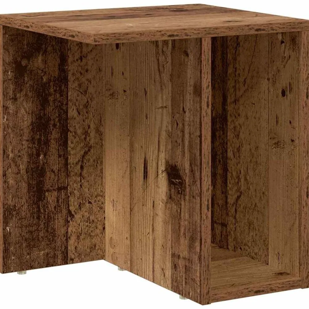 vidaXL Mesas-Mesa Auxiliar Madera vieja 37 x 32 x 40 cm Madera de ingeniería