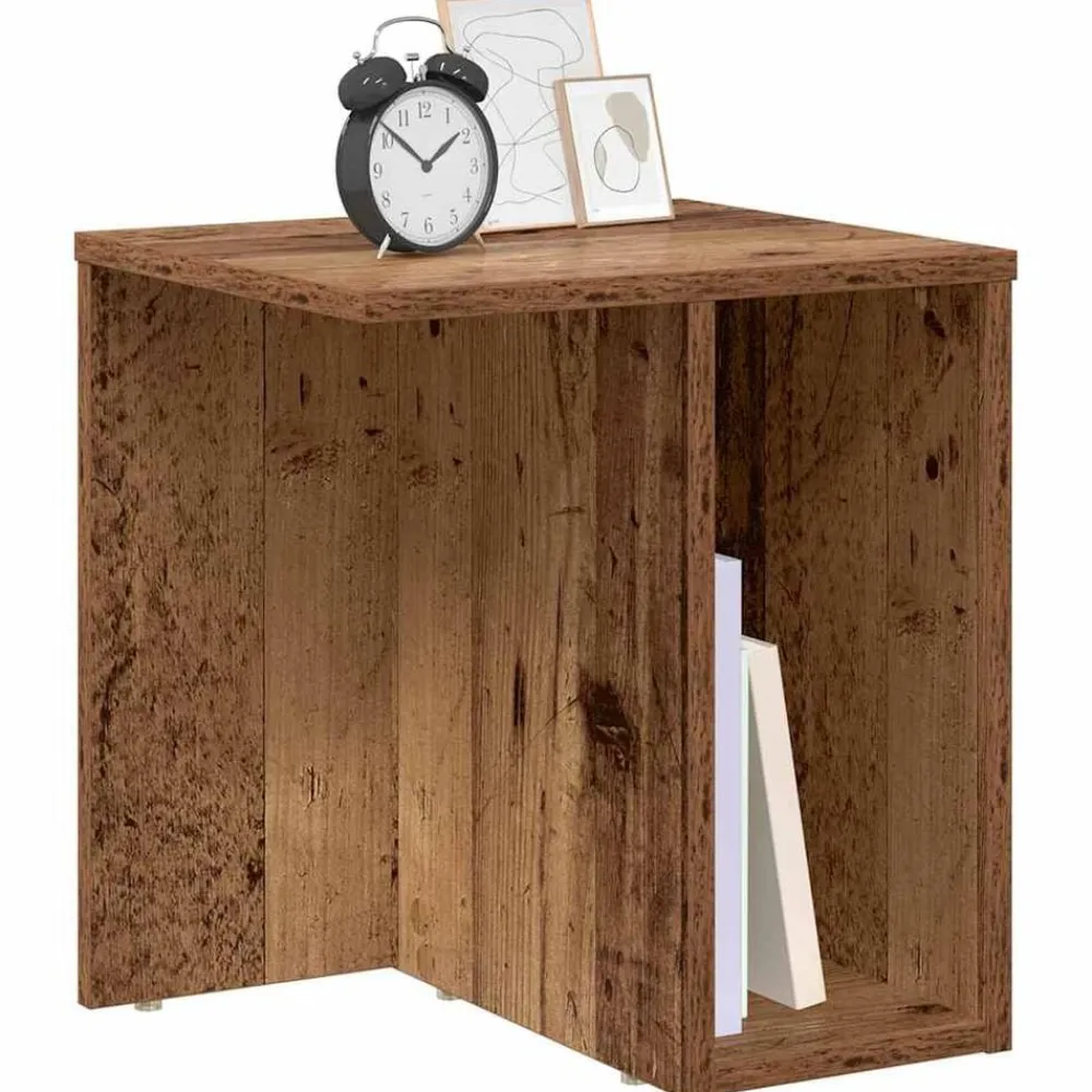 vidaXL Mesas-Mesa Auxiliar Madera vieja 37 x 32 x 40 cm Madera de ingeniería