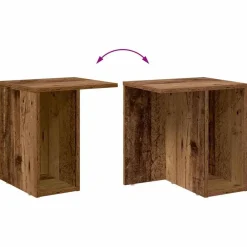 vidaXL Mesas-Mesa Auxiliar Madera vieja 37 x 32 x 40 cm Madera de ingeniería
