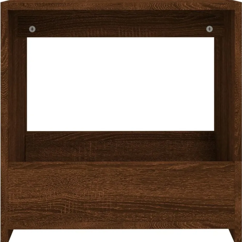 vidaXL Mesas-Mesa auxiliar madera contrachapada roble marrón 50x26x50 cm