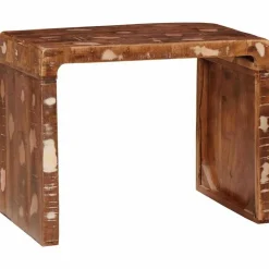 vidaXL Mesas-Mesa Auxiliar Marrón 60 x 35 x 46 cm Madera sólida recuperada