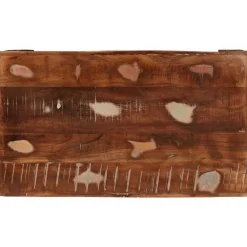 vidaXL Mesas-Mesa Auxiliar Marrón 60 x 35 x 46 cm Madera sólida recuperada