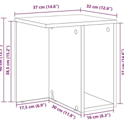 vidaXL Mesas-Mesa Auxiliar 37 x 32 x 40 cm