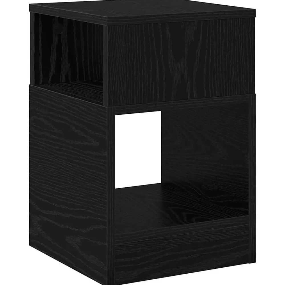 vidaXL Mesa Auxiliar 30,5 x 30 x 45 cm Roble negro Hot