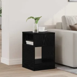 vidaXL Mesa Auxiliar 30,5 x 30 x 45 cm Roble negro Hot