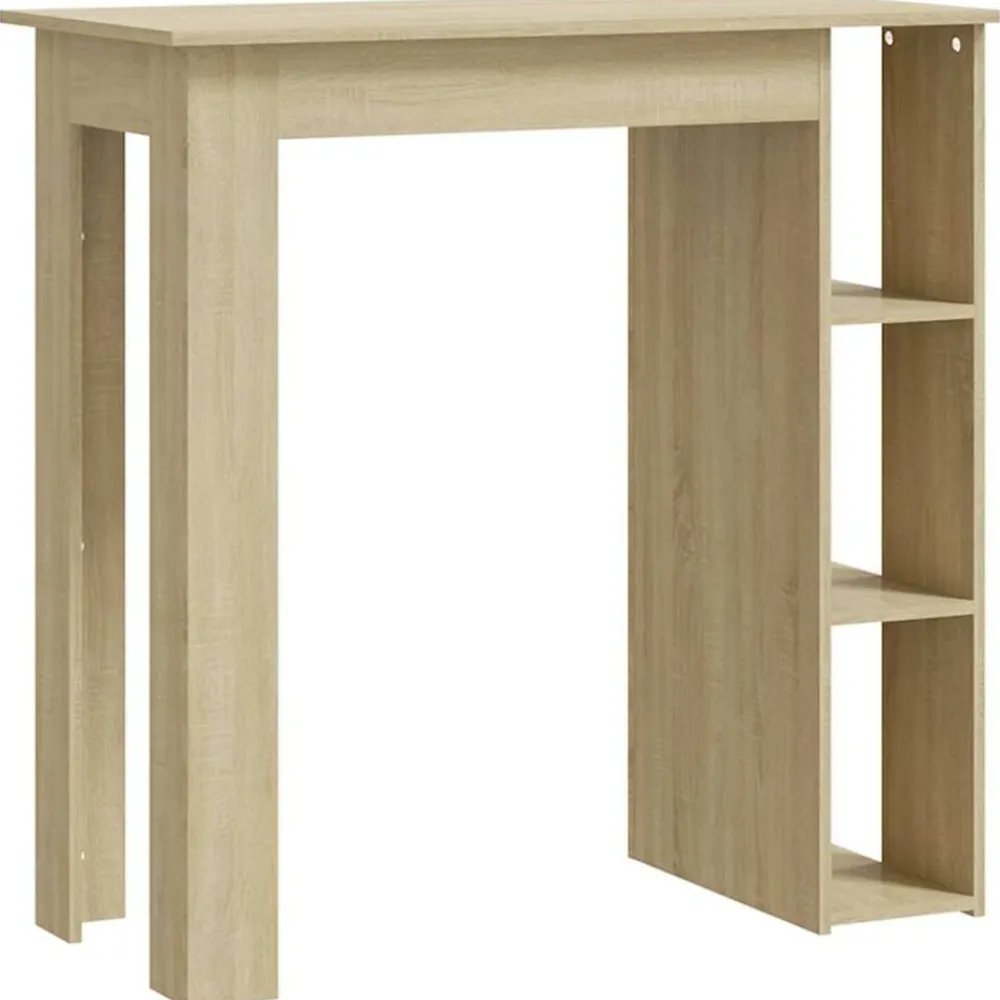 vidaXL Mesas-Mesa bar con estante contrachapada 102x50x103,5 cm