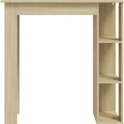 vidaXL Mesas-Mesa bar con estante contrachapada 102x50x103,5 cm