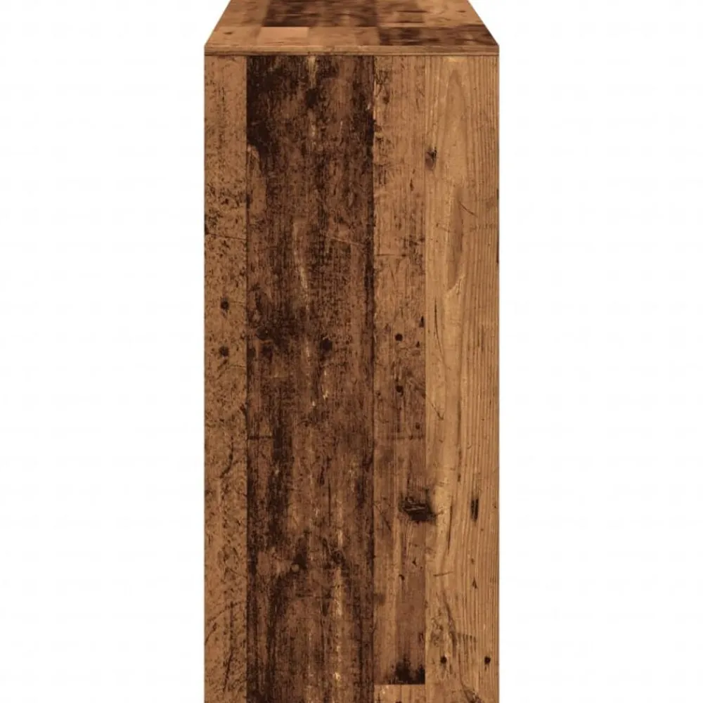 vidaXL Mesa bar con estante madera envejecida 124x46x103,5 cm Madera antigua Best