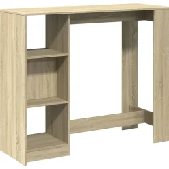 vidaXL Mesa bar con estante madera 124x46x103,5 cm Roble Sonoma Sale