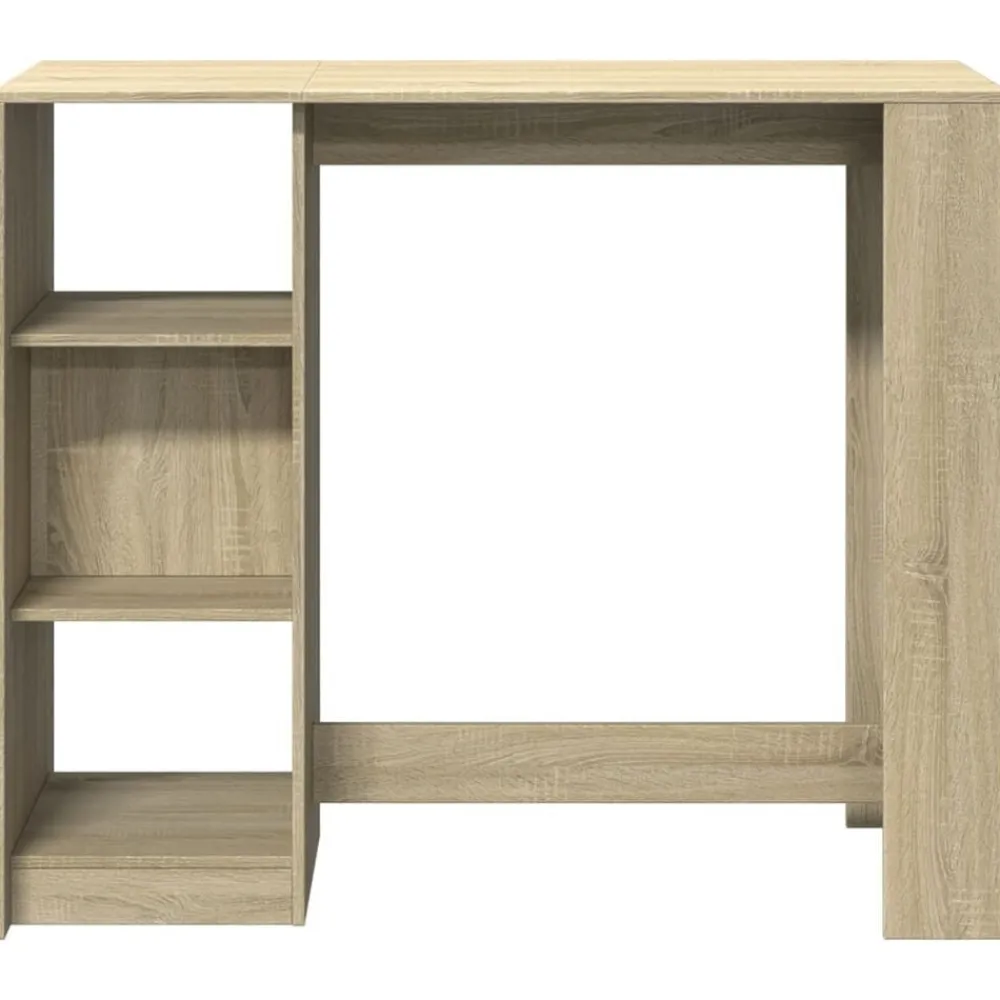 vidaXL Mesa bar con estante madera 124x46x103,5 cm Roble Sonoma Sale