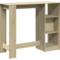 vidaXL Mesa bar con estante madera 124x46x103,5 cm Roble Sonoma Sale
