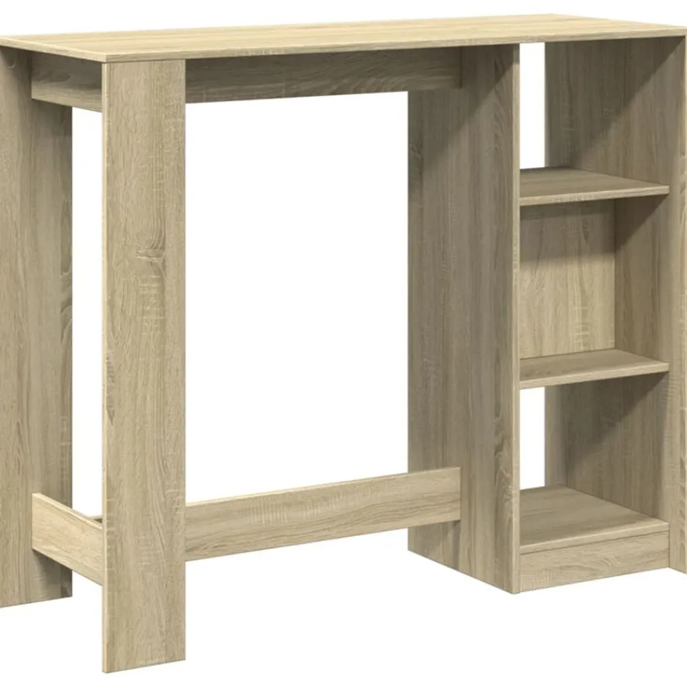 vidaXL Mesa bar con estante madera 124x46x103,5 cm Roble Sonoma Sale