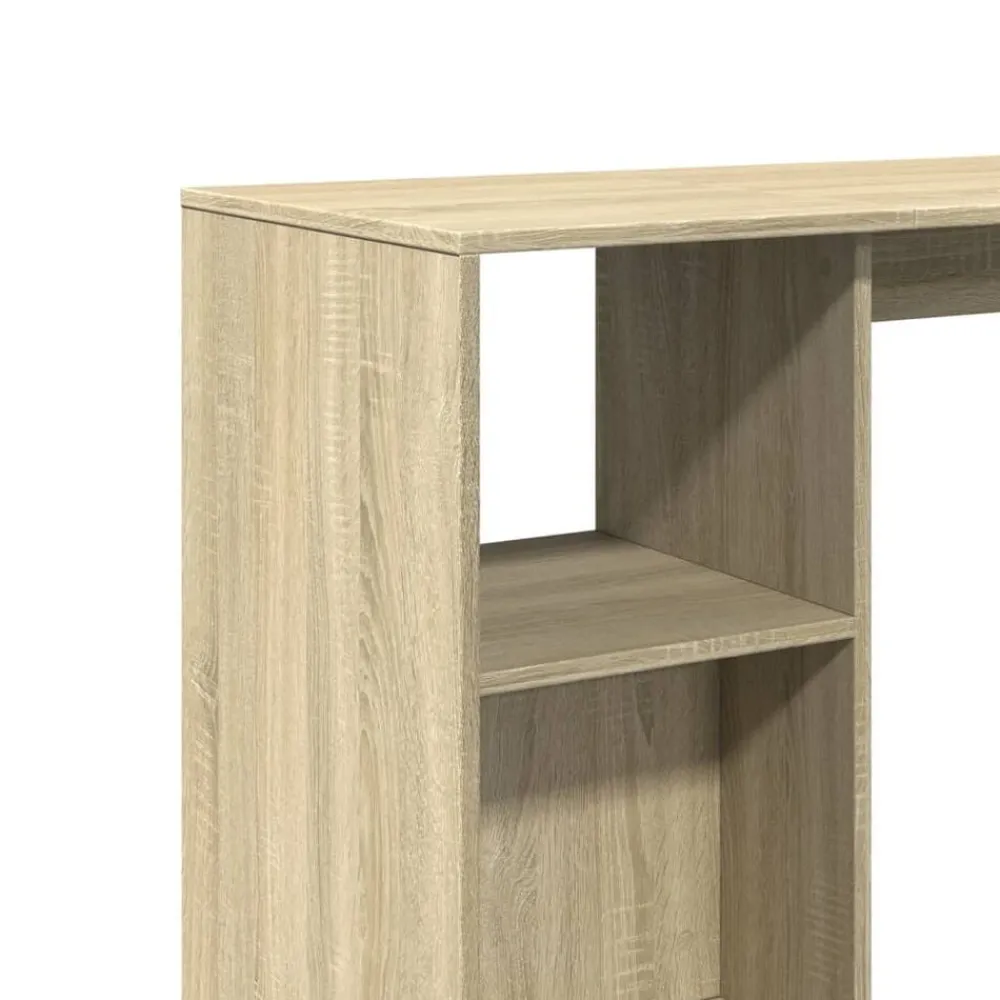 vidaXL Mesa bar con estante madera 124x46x103,5 cm Roble Sonoma Sale