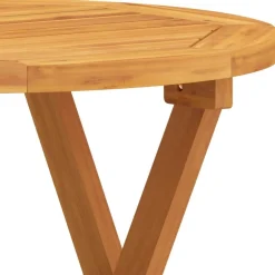 vidaXL Muebles De Jardín-Mesa bistró de terraza madera maciza de acacia Ø46x47 cm