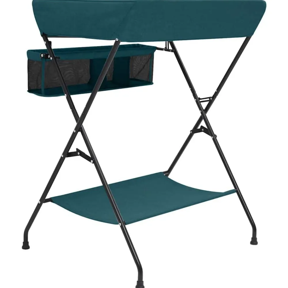 vidaXL Mesa cambiadora de hierro Verde Clearance