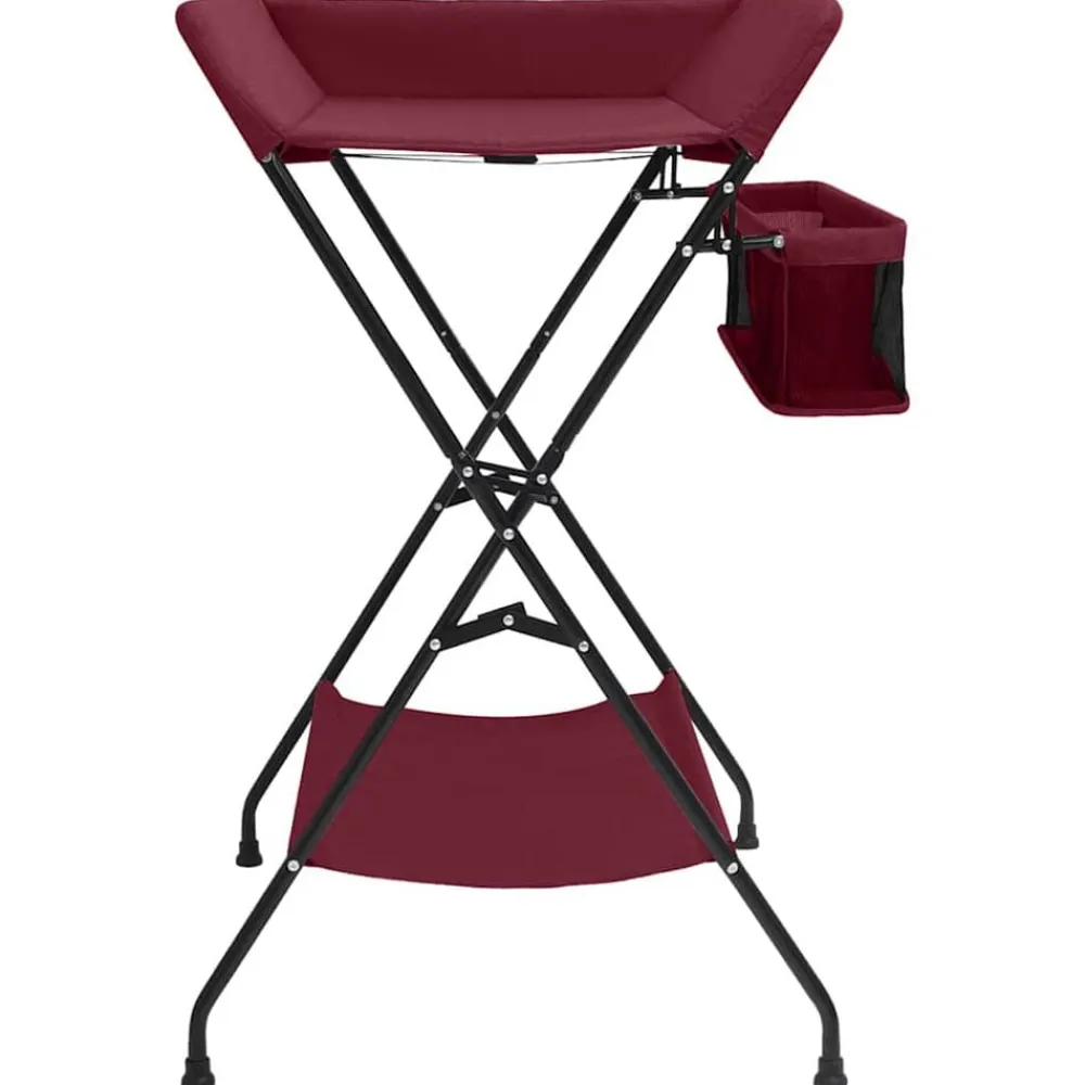 vidaXL Mesa cambiadora de hierro Rojo Sale