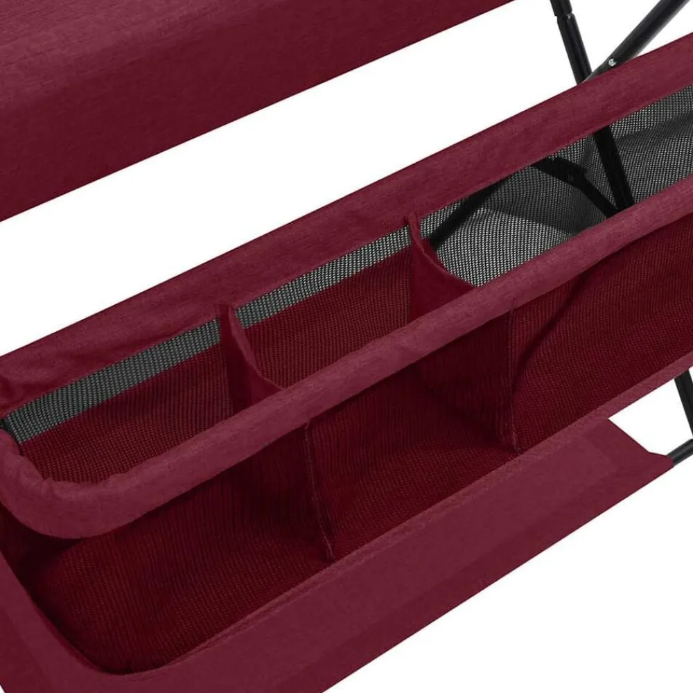 vidaXL Mesa cambiadora de hierro Rojo Sale