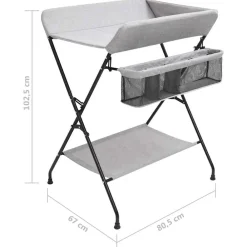 Niños vidaXL Pañales Y Cuidado Del Bebé-Mesa cambiadora hierro
