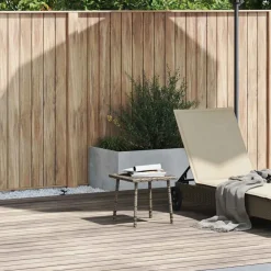 vidaXL Mesa centro jardín rectangular 40x40x37cm ratán sintético Gris Best