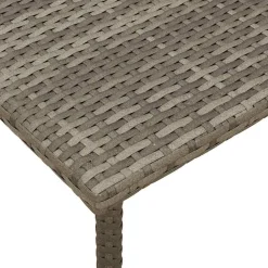 vidaXL Mesa centro jardín rectangular 40x40x37cm ratán sintético Gris Best