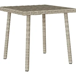 vidaXL Mesa centro jardín rectangular 40x40x37cm Gris claro Outlet