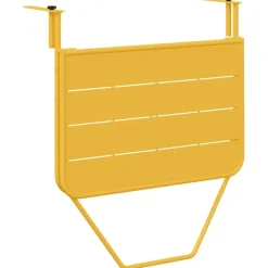 vidaXL Mesa Colgante de Balcón 60 x 39 x 65 cm Acero Mostaza Online