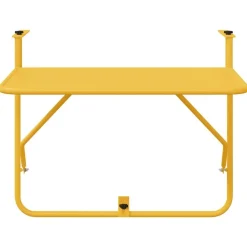 vidaXL Mesa Colgante de Balcón 60 x 39 x 65 cm Acero Mostaza Online