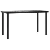 vidaXL Mesa comedor jardín acero y vidrio templado negro 200x100x74 cm Online