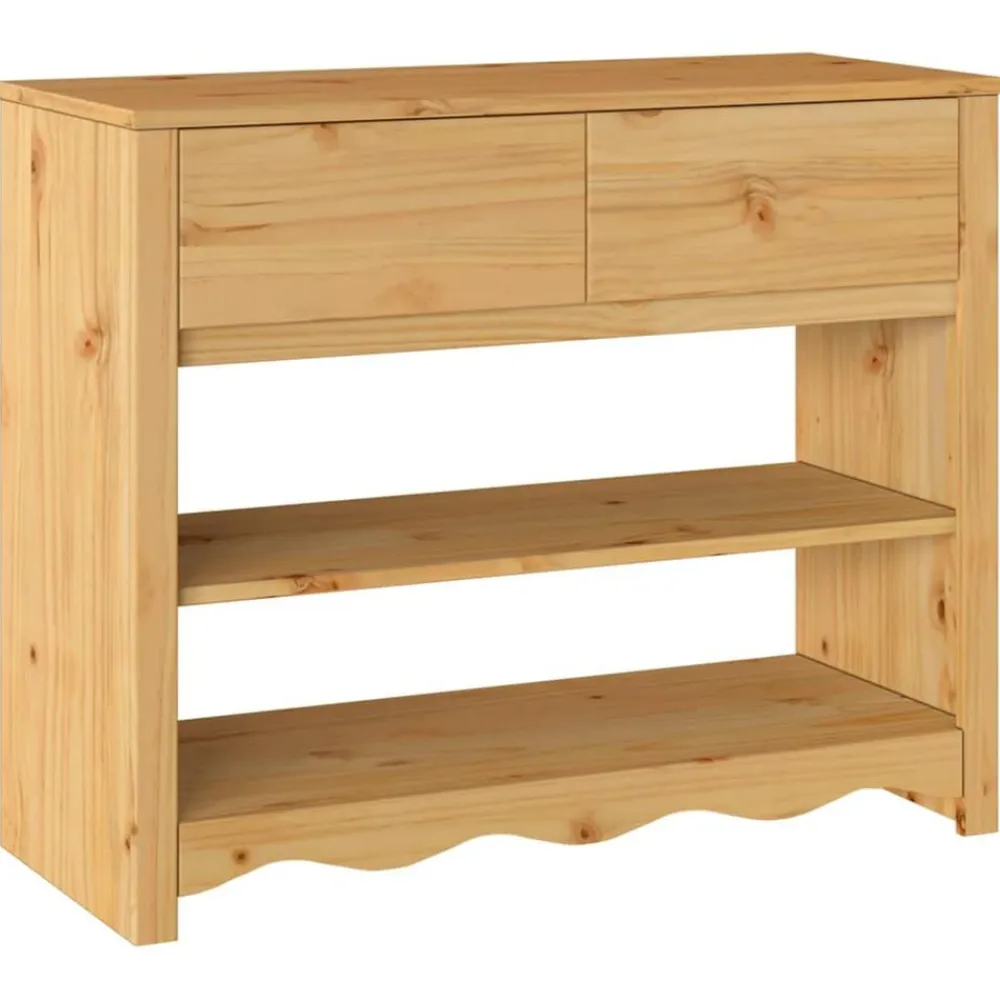 vidaXL Mesa Consola con cajón Drammen Roble 89,5 x 37 x 73 cm color roble Outlet
