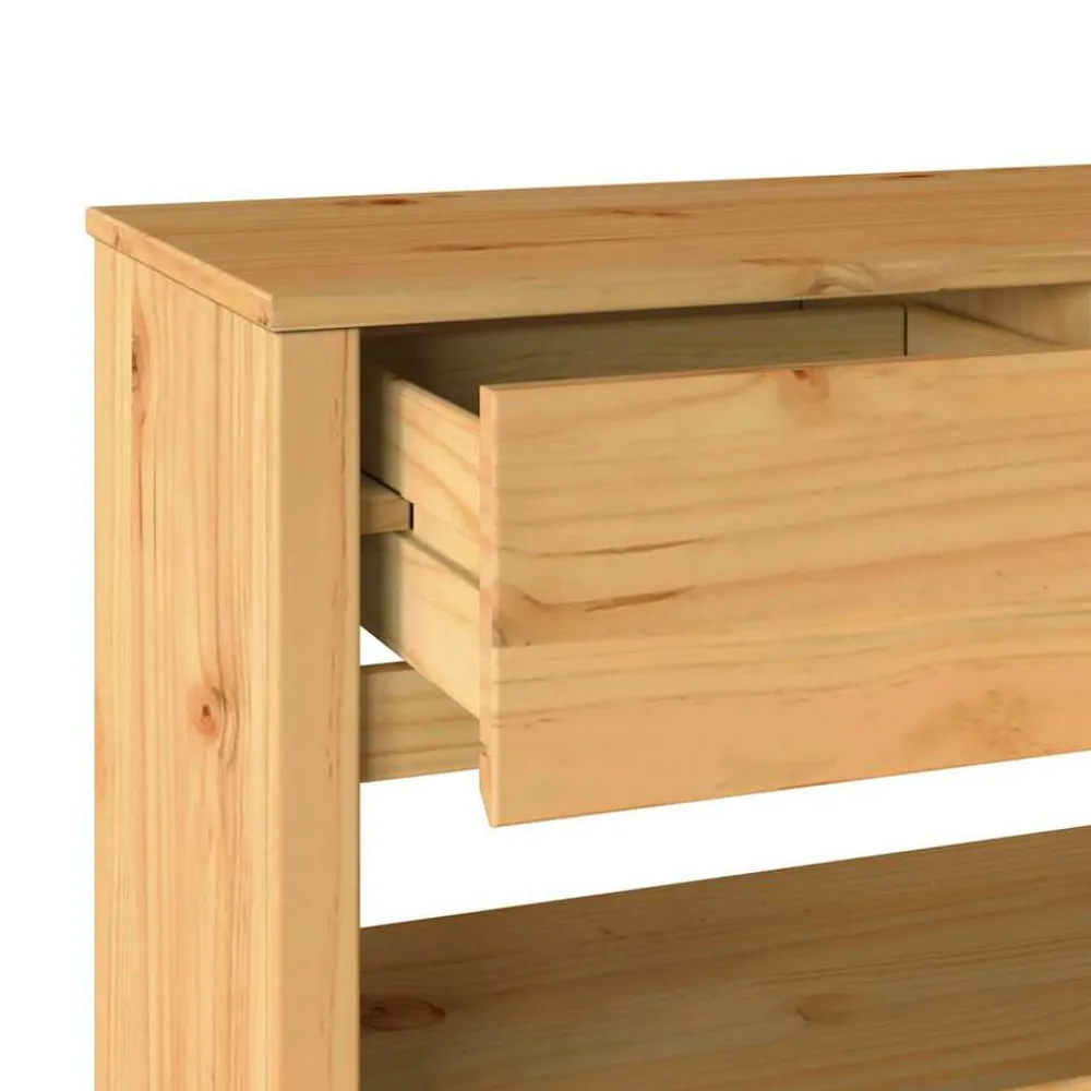 vidaXL Mesa Consola con cajón Drammen Roble 89,5 x 37 x 73 cm color roble Outlet