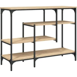 vidaXL Mesas-Mesa consola con estantes 100x35x75 cm
