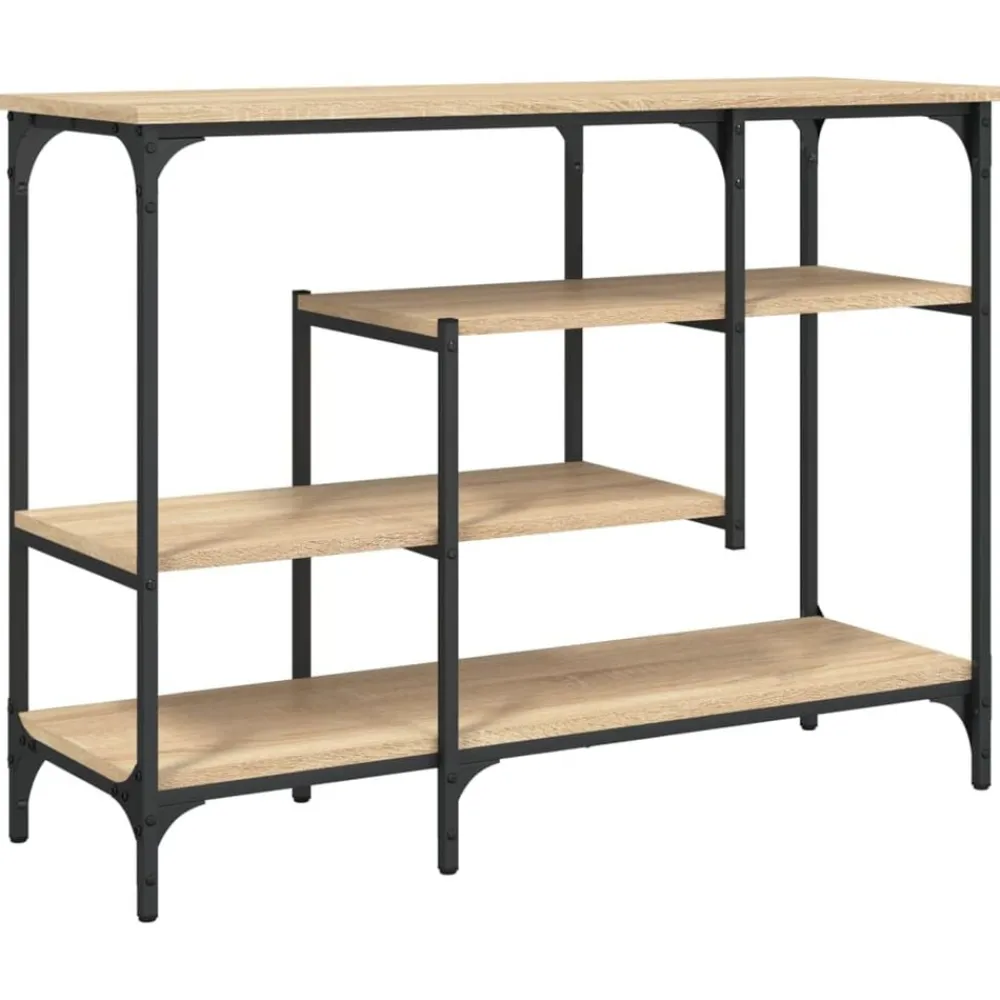 vidaXL Mesas-Mesa consola con estantes 100x35x75 cm