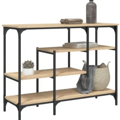 vidaXL Mesas-Mesa consola con estantes 100x35x75 cm