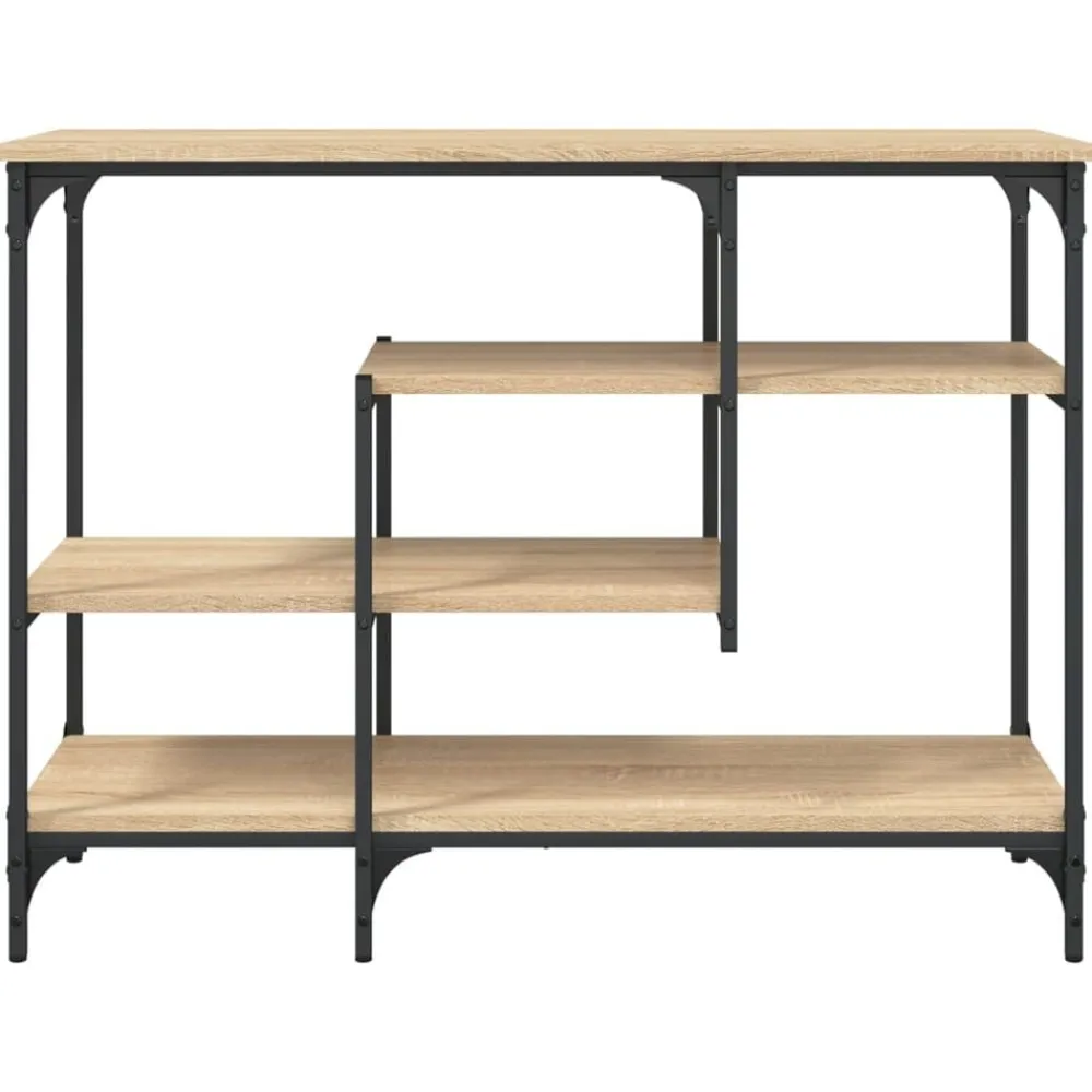 vidaXL Mesas-Mesa consola con estantes 100x35x75 cm