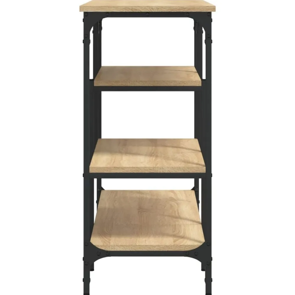 vidaXL Mesas-Mesa consola con estantes 100x35x75 cm