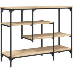 vidaXL Mesas-Mesa consola con estantes 100x35x75 cm