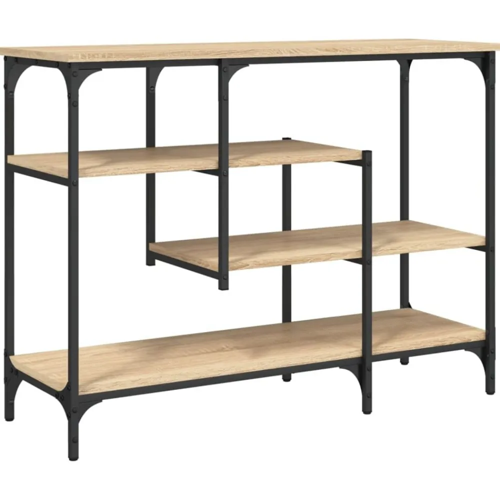 vidaXL Mesas-Mesa consola con estantes 100x35x75 cm
