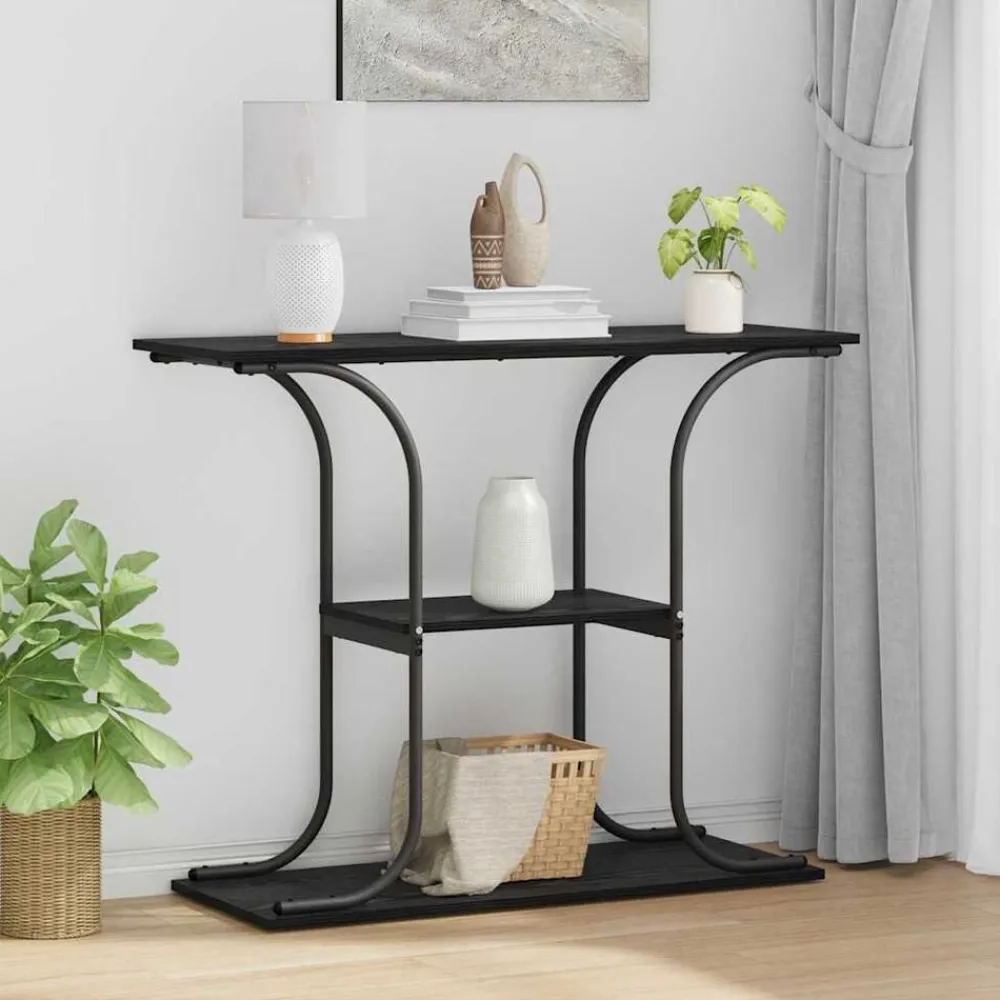 vidaXL Mesas-Mesa Consola con estante 101 x 35 x 80,5 cm