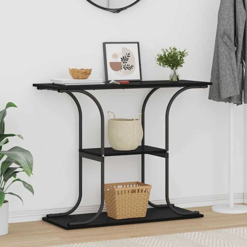 vidaXL Mesas-Mesa Consola con estante 101 x 35 x 80,5 cm