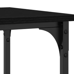 vidaXL Mesa Consola con estante 100 x 35 x 75 cm Roble negro Clearance