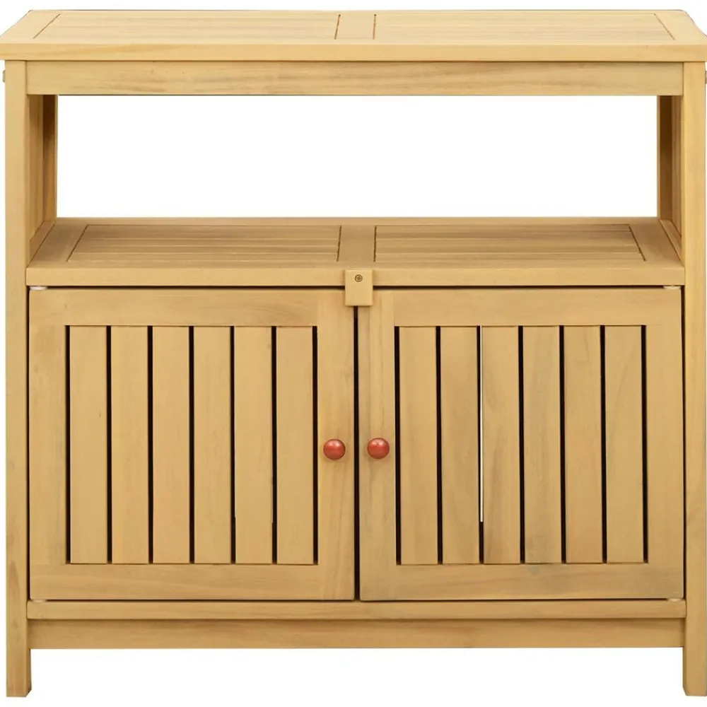 vidaXL Muebles De Jardín-Mesa consola de jardín madera maciza acacia 80x35x75 cm