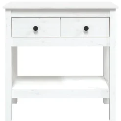 vidaXL Mesa consola de madera maciza de pino 75x35x75 cm Blanco Hot