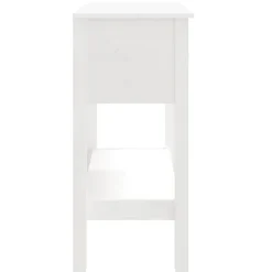 vidaXL Mesa consola de madera maciza de pino 75x35x75 cm Blanco Hot