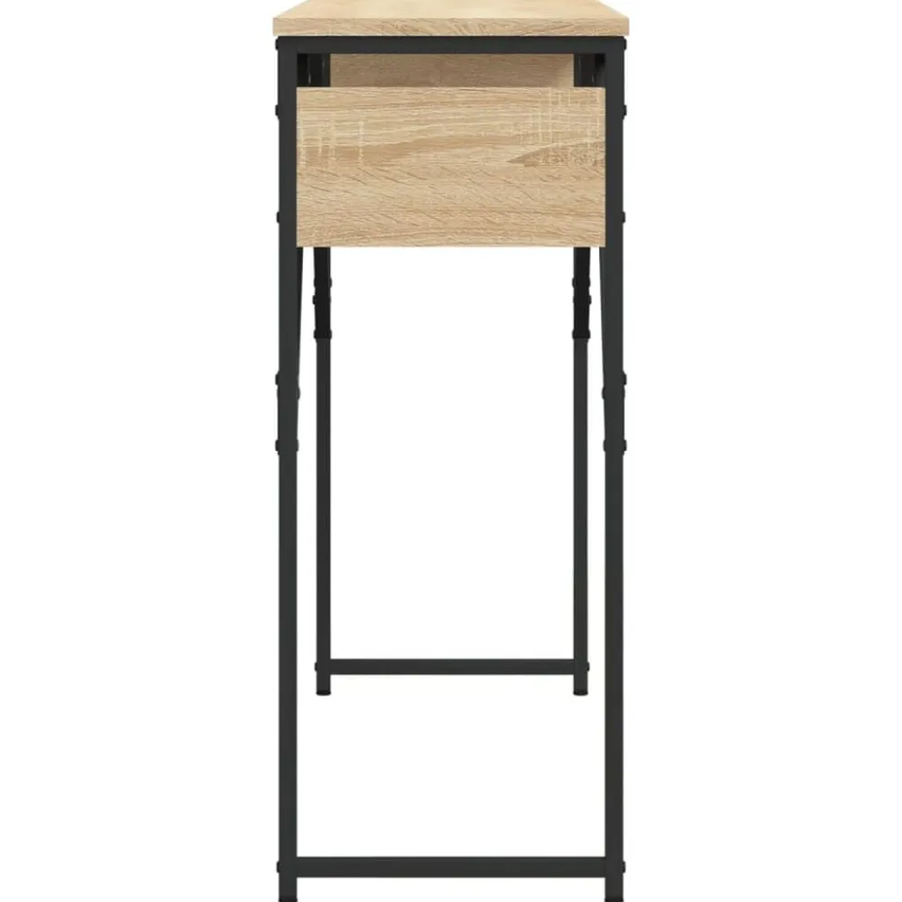 vidaXL Mesa consola estante madera ingeniería 105x30x75cm Roble Sonoma Discount