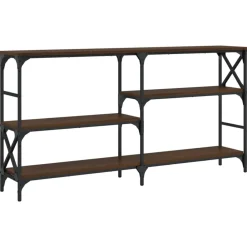 vidaXL Mesa consola madera de ingeniería marrón roble 150x29x76,5 cm Marrón roble Hot