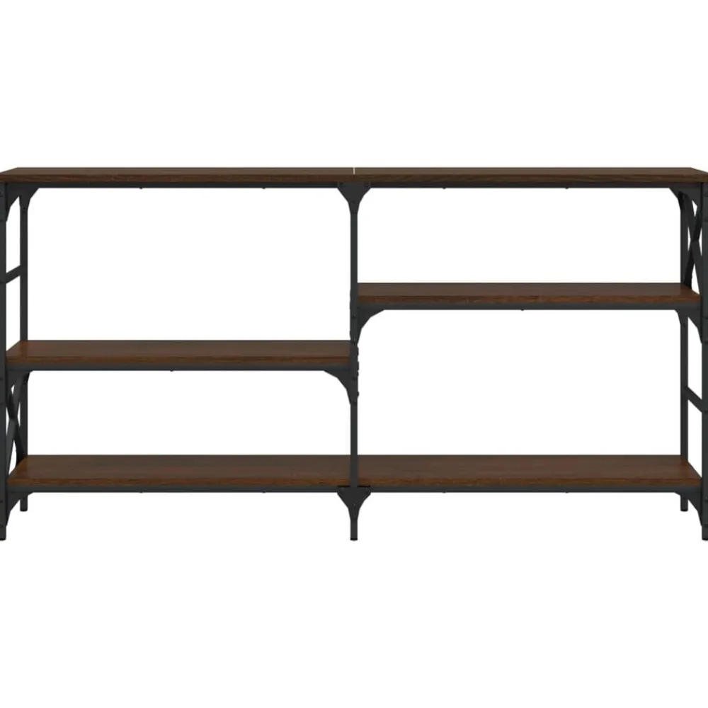 vidaXL Mesa consola madera de ingeniería marrón roble 150x29x76,5 cm Marrón roble Hot