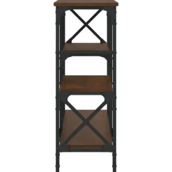 vidaXL Mesa consola madera de ingeniería marrón roble 150x29x76,5 cm Marrón roble Hot