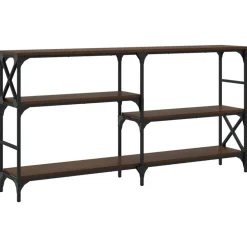 vidaXL Mesa consola madera de ingeniería marrón roble 150x29x76,5 cm Marrón roble Hot