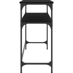 vidaXL Mesas-Mesa consola madera de ingeniería negra 100x35,5x75 cm