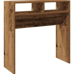 vidaXL Mesas-Mesa consola madera de ingeniería envejecida 78x30x80 cm